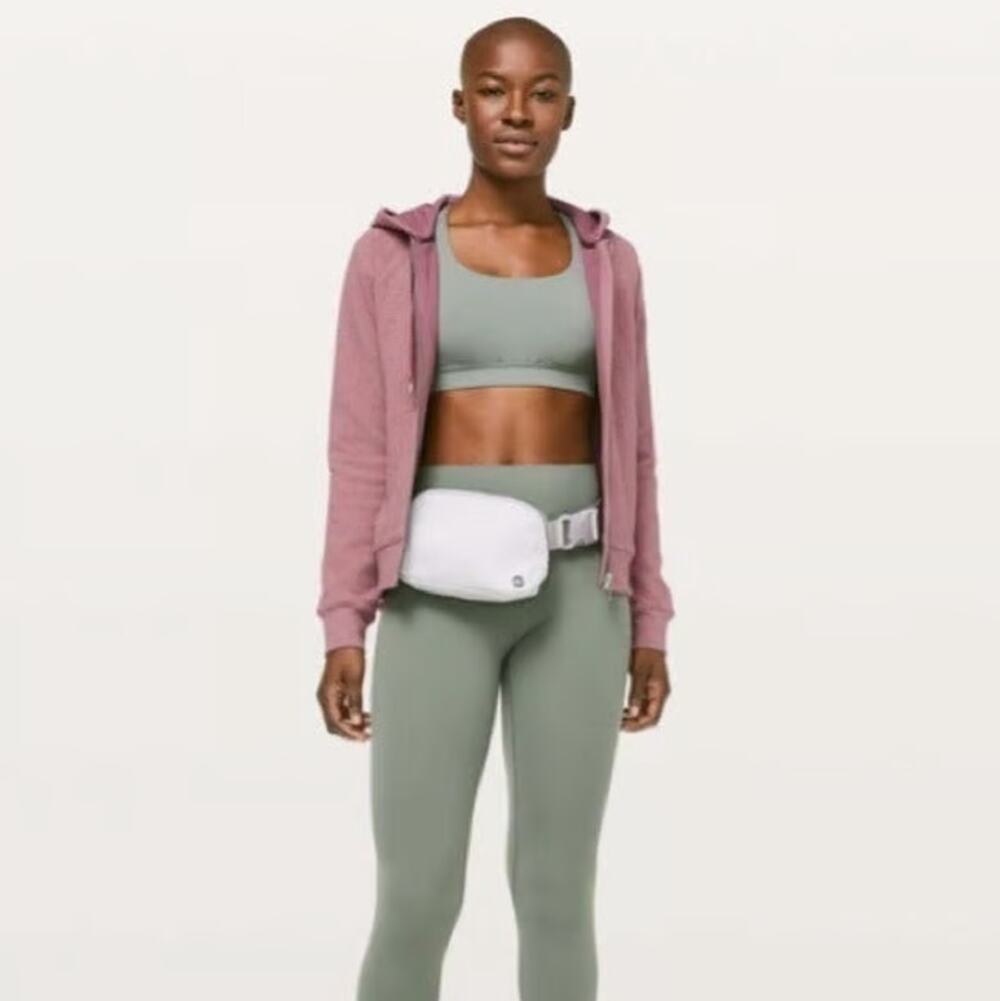 LULULEMON Catch A Moment Zip Hoodie Heathered So Merlot Pink Sz 8 {EE21}